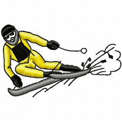 Ski Embroidery Design 6 Ski Embroidery Design 6